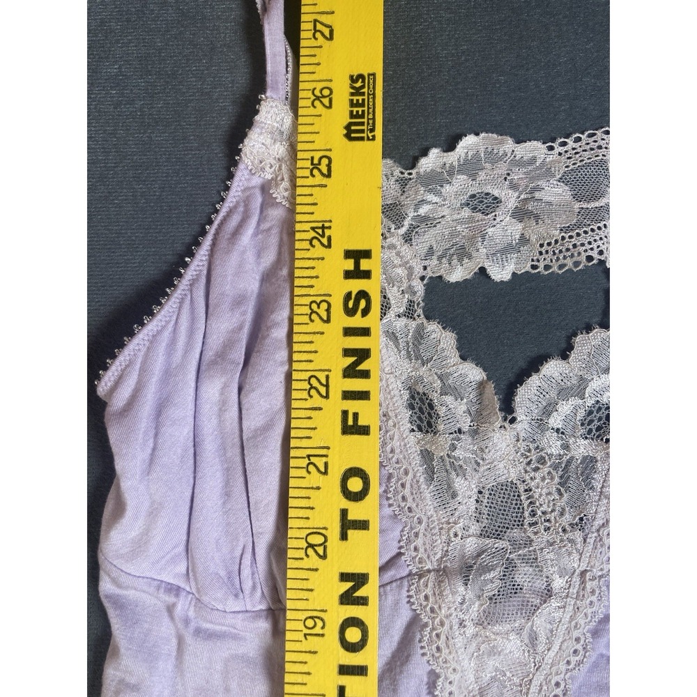 Victoria's Secret SoSoft Modal Ribbed Lace-Trim Slip Dress Medium Fairy Lingerie - Picture 3 of 6